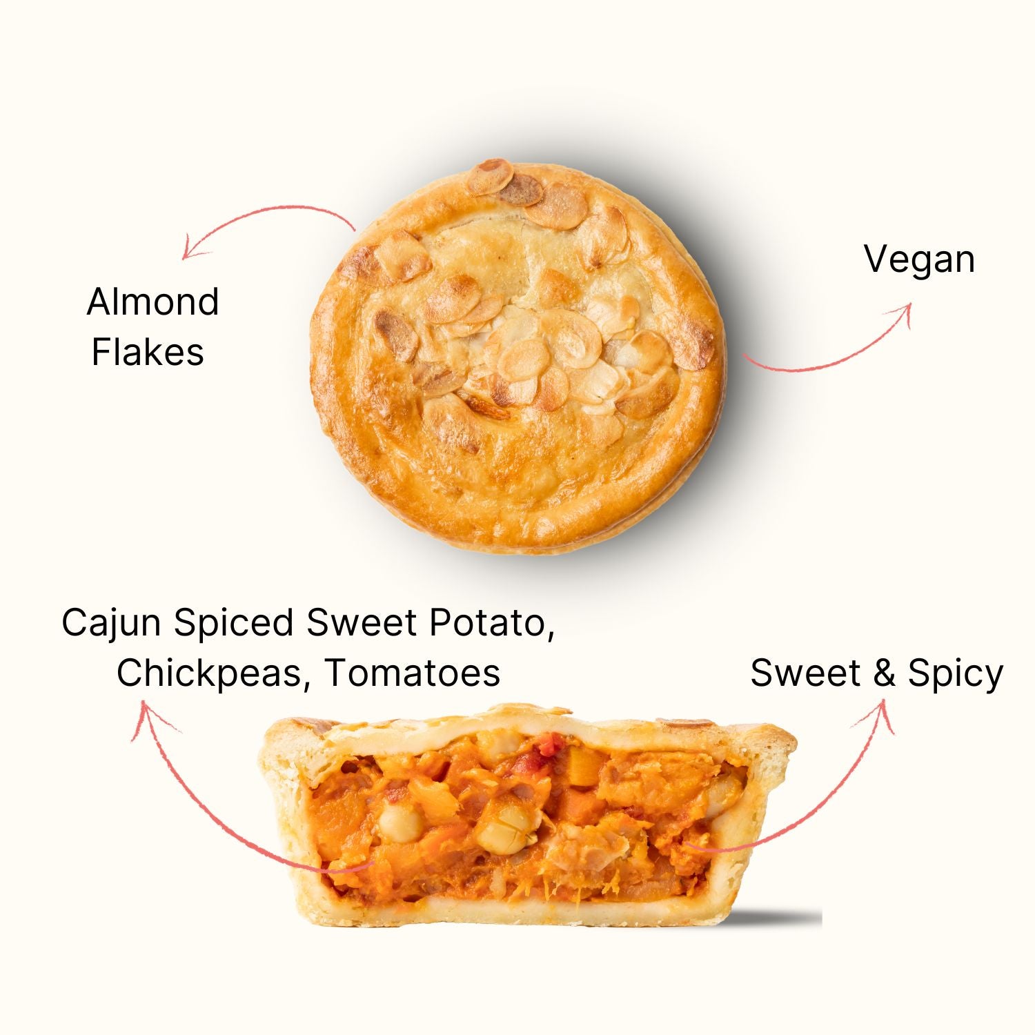 Cajun Sweet Potato, Chickpeas & Almond Pie (Vegan)