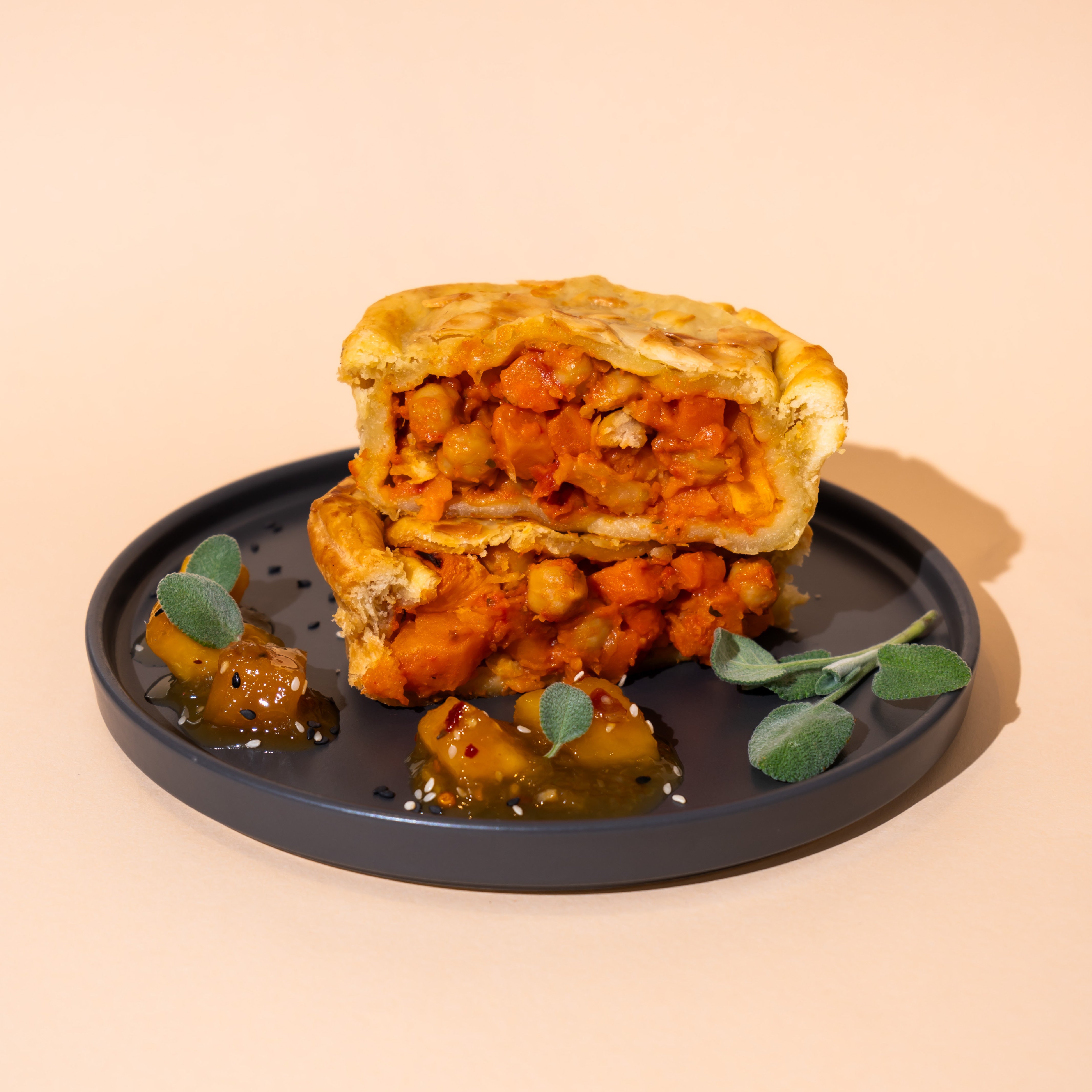 Cajun Sweet Potato, Chickpeas & Almond Pie (Vegan)